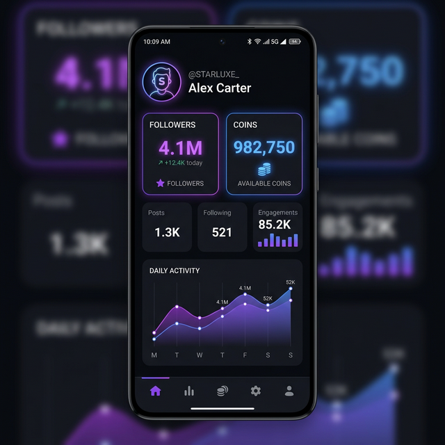 running top follow apk inside bluestacks android emulator on windows 10 pc